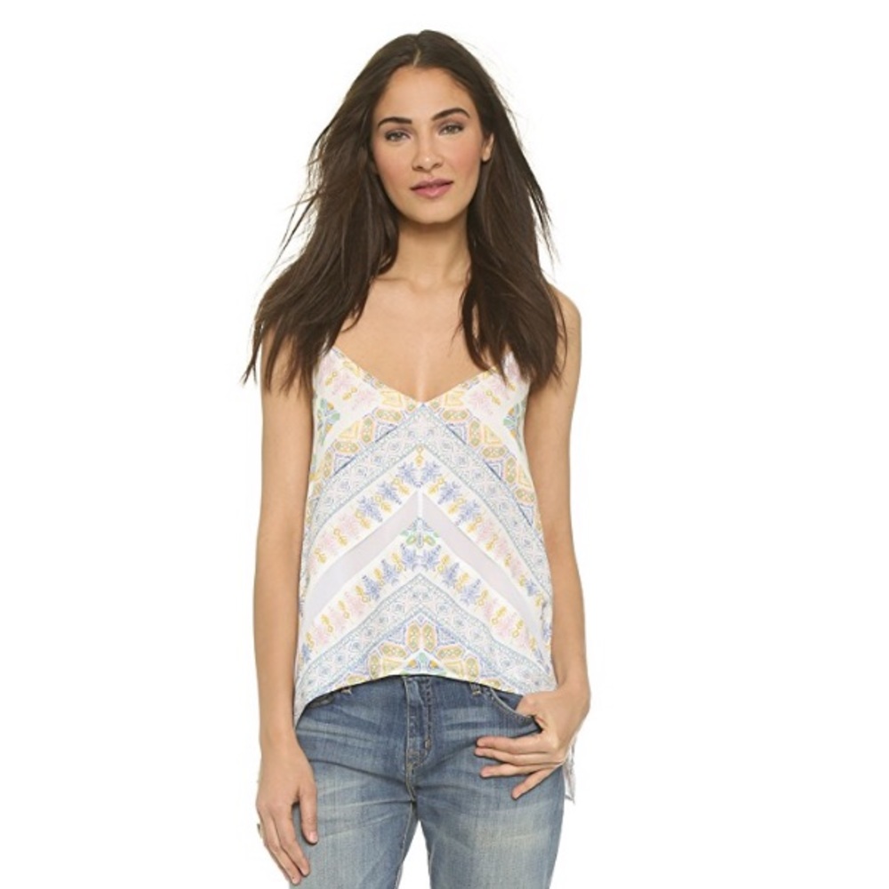 BCBGMaxAzria Patterned Cora Tank Top Sz Small